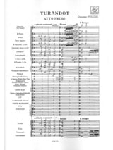 Turandot nouvelle édition - Score - PUCCINI - Partition - Grand format
